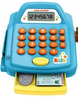 KASA FISKALNA DLA DZIECI ZABAWKOWA akcesoria skaner zakupy pieniądze SKLEP