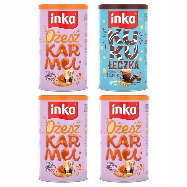 INKA ZESTAW kawa zbożowa 3xOżesz karmel 1xKukułeczka 480g (4x120g) zdjęcie 1