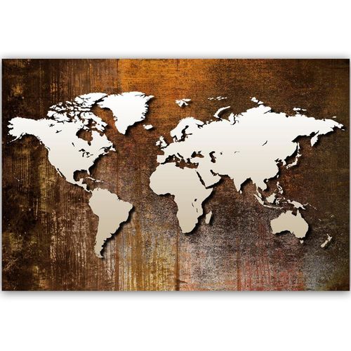 Deco Panel, Mapa świata na drewnie 90x60 na Arena.pl