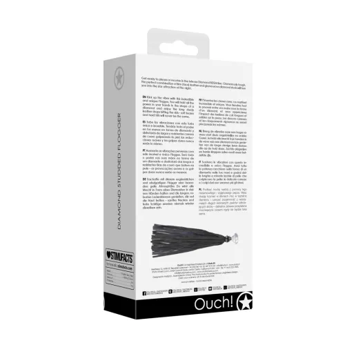 ouch! by shots diamond line bat ozdobny z imitacją diamentow, czarny na Arena.pl