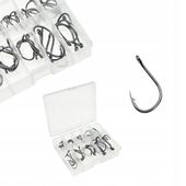 ZESTAW HACZYKÓW 50 szt BLACK NICKEL Z USZKIEM ZADZIOREM rozmiary od 3 - 12