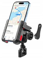 MOTOCYKLOWY UCHWYT ANTYWIBRACYJNY ANTYKRADZIEŻOWY KIEROWNICA LUSTERKO