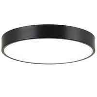 LAMPA SUFITOWA NATYNKOWA CZARNY PLAFON LED 24 W 40 CM NA KORYTARZ NEUTRAL