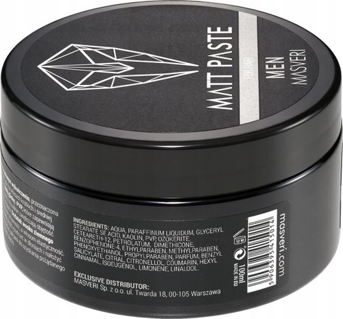 MASVERI MEN PASTA DO WŁOSÓW O MATOWYM WYKOŃCZENIU MATT 100 ML na Arena.pl