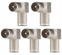 Zestaw 5x Wtyk Antenowy RF Męski Kątowy 6,8mm CONOTECH NS-124 Cynk