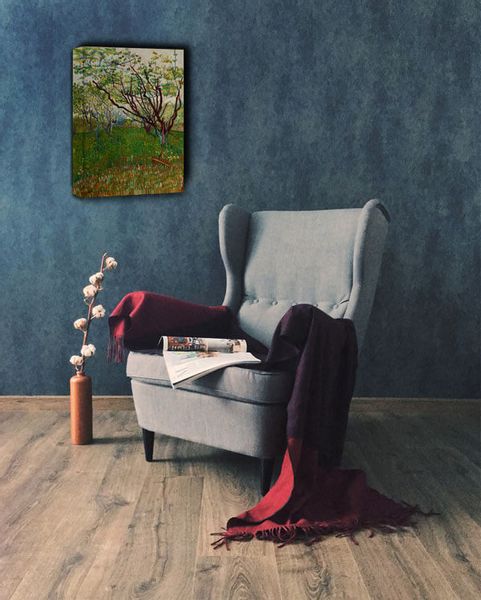 The Flowering Orchard, Vincent van Gogh - obraz na płótnie 90x120 cm zdjęcie 2