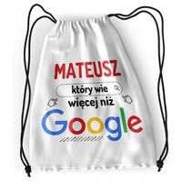 Plecak Dla Mateusza Sportowy Szkolny Worek Torba Z Nadrukiem Ze Zdjęciem