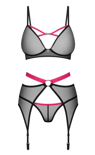 obsessive novenes komplet 3-częściowy czarny xl/2xl elegancki design na Arena.pl