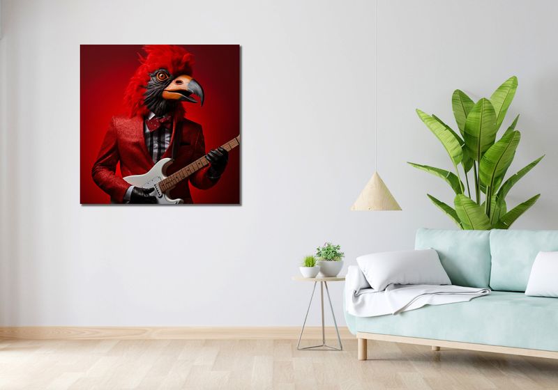 Obraz 90x90cm Zwierzęcy Rock'n'Roll zdjęcie 2