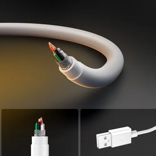 kabel spigen eb6010ac usb-a / usb-c 60w 100 cm - biały na Arena.pl