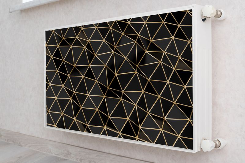 MAGNETYCZNA Mata Na Kaloryfer Trójkąty Abstrakcja Efekt 3D 90cm x 60cm zdjęcie 4