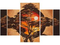 90X60CM OBRAZ SFERYCZNE DRZEWO TRZY OBRAZY