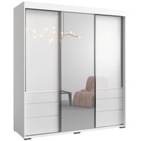 Szafa przesuwna z lustrem Torino 3D1L 180 Biała (lacobel)