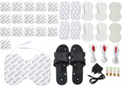 ELEKTROSTYMULATOR TENS EMS ELEKTRODY 3 RODZAJE+BAT na Arena.pl