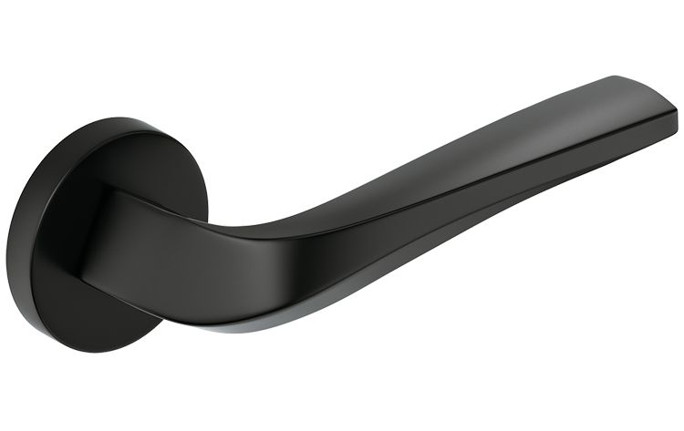 KLAMKA DRZWIOWA PREMIUM FLOW R KOLOR CZARNY zdjęcie 1