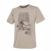 KOSZULKA MĘSKA T-SHIRT HELIKON HOME SWEET HOME NA CO DZIEŃ BEŻOWA S