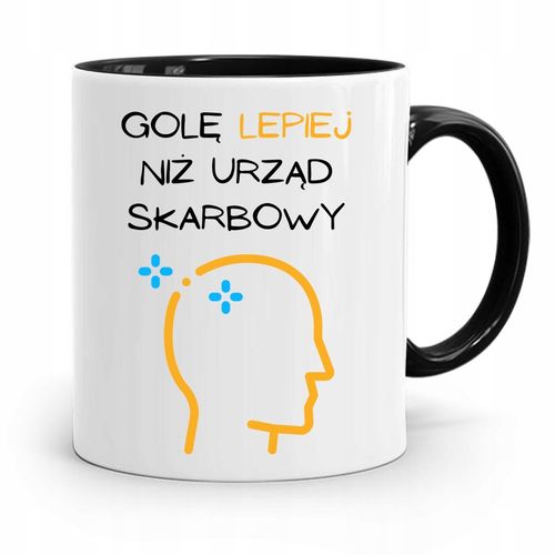 Kubek Czarny Fryzjera Gole Lepiej Niż Urząd Z Nadrukiem Ze Zdjęciem na Arena.pl