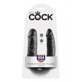 King Cock U-Shaped Medium Dwustronne Dildo