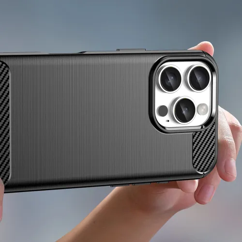 etui silikonowe carbon case do iphone 16 pro max - czarne na Arena.pl