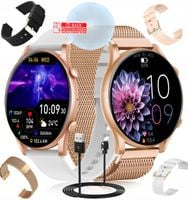SMARTWATCH ZEGAREK DAMSKI POLSKIE MENU ROZMOWY CIŚNIENIE PULS SPORT AMOLED