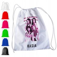 WOREK PLECAK SPORTOWY NA WF DLA DZIECI - BLACKPINK + IMIĘ! KPOP KOREA BLINK