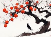 Plakat 55x40cm Kruk przy Drzewie