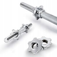 Gryf krótki 40cm hantle śrubowy 30mm chromowany stal pełny gwintowany mocny