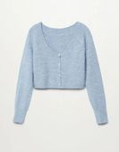 Mango Kardigan Neusi 87094047 Niebieski Regular Fit XL