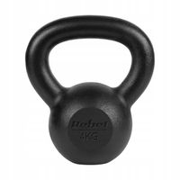 Kettlebell żeliwny 4kg kettle hantel obciążenie odważnik do ćwiczeń Rebel