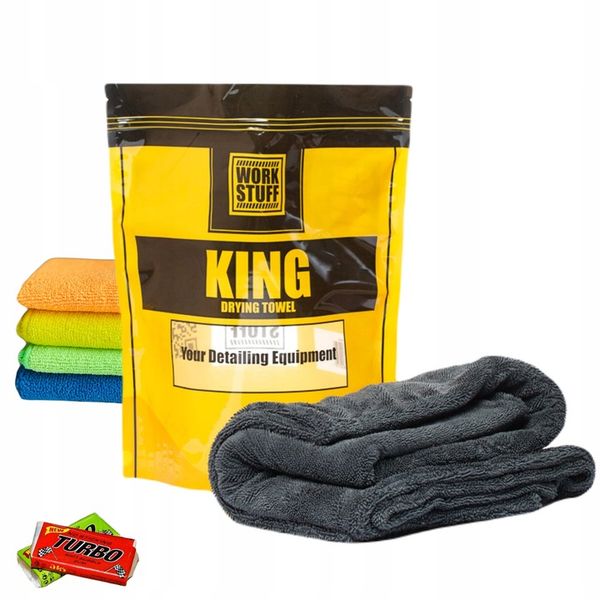 Work Stuff KING 90x73cm Ręcznik Do Osuszania Samochodu Extra Chłonny GIFT ! zdjęcie 1
