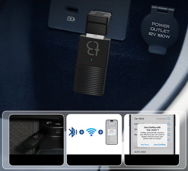 Bezprzewodowy Adapter Mini USB TB-NANO Carplay / Android Auto do zdjęcie 12