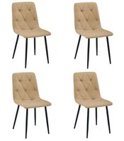 Krzesło tapicerowane LIBRA brązowe czarne nogi do jadalni i salonu x4