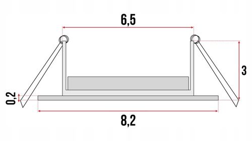 6x oprawa halogenowa sufitowa RUCHOMA kwadrat + LED GU10 5,5W na Arena.pl