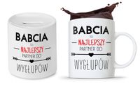 Zestaw Dla Babci Dzień Babci Kubek + Skarbonka Z Nadrukiem Ze Zdjęciem