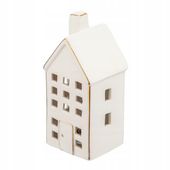 Świecznik Domek porcelanowy świąteczny świeczka led Altom Design 13,5 cm