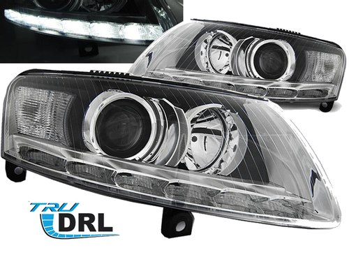 LAMPY REFLEKTORY DO  AUDI A6 C6 OD 2004 DO 2008 LED do DZIENNEJ Bi -XENON na Arena.pl