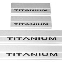 Listwa progowa FORD FIESTA MK8 TITANIUM Stal nierdzewna 304 mat z czarnymi