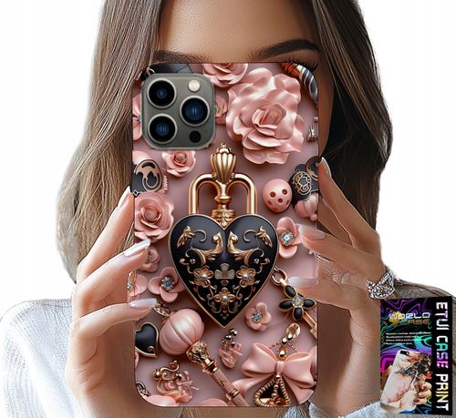 ETUI DO IPHONE 12 PRO - KOBIECE WZORY KŁÓDKA SERCE CASE + SZKŁO na Arena.pl