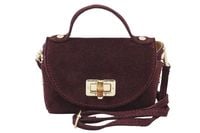 Mała torebka zamszowa wizytowa - Bordowa