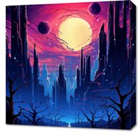 Obraz 60x60cm Gwieździste Miasto