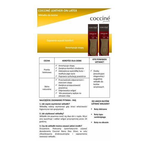 r.38 - skórzane wkładki leather on latex coccine na Arena.pl