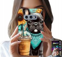 ETUI DO SAMSUNG GALAXY S10E - BULDOG COFFI LOVE, SŁONECZNIKI, PSI CASE