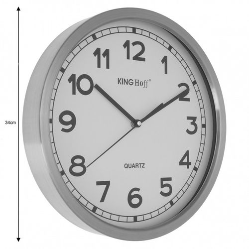 Zegar ścienny, stal nierdzewna, Ø34cm Kinghoff na Arena.pl