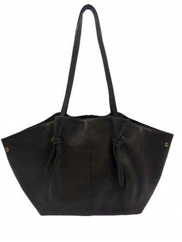 Torebka damska VERA PELLE skórzana SHOPPER ŁÓDKA na ramię BRĄZ CZEKOLADOWY na Arena.pl