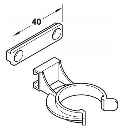 100 x Klip zatrzask cokołu AXILO oryginał Hafele na Arena.pl