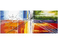 100X40CM ZEGAR TĘCZOWA ABSTRAKCJA OBRAZ