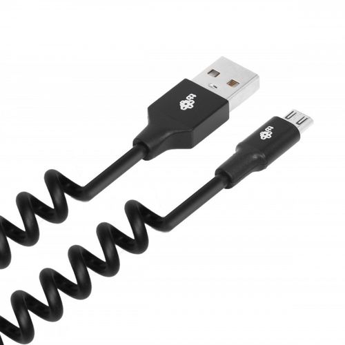 Kabel USB-Micro USB 1m spirala, czarny na Arena.pl