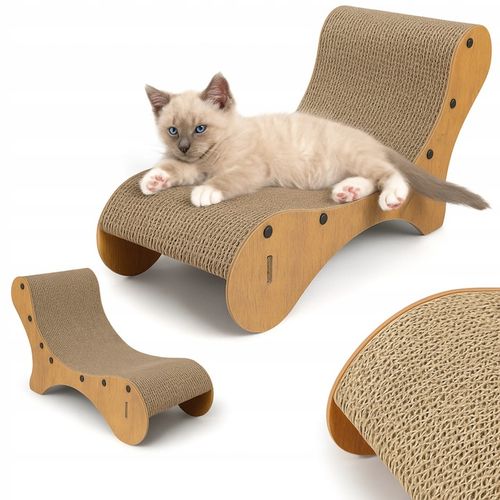 DRAPAK DLA KOTA LEŻAK LEGOWISKO TEKTUROWY KARTONOWY DUŻY NOWOCZESNY ZABAWKA na Arena.pl