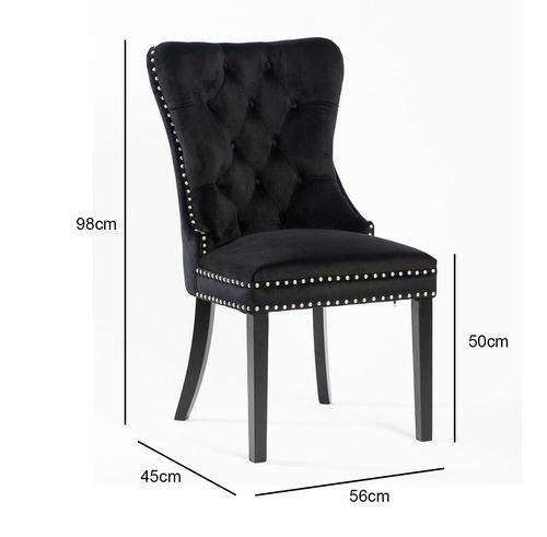 Krzesło Lael Velvet czarne na Arena.pl