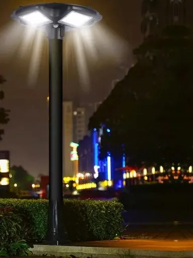 Lampa solarna LED latarnia uliczna UFO czujnik + pilot SuperLED zdjęcie 3